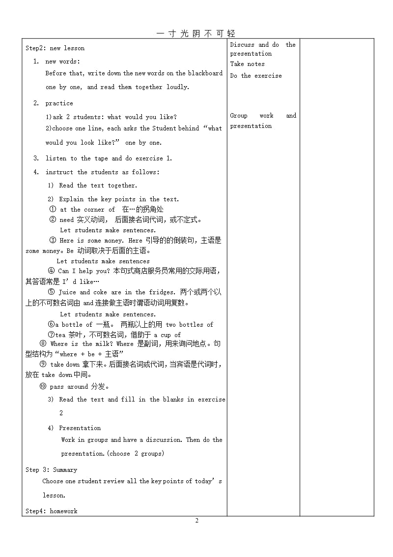 七年级英语上册 Lesson 23 The Corner Store教案 冀教版（2020年8月整理）.pptx_第2页