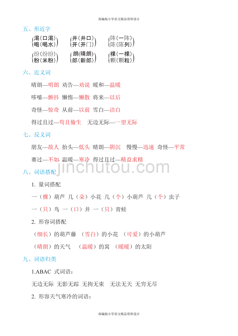 部编版小学语文二年级上册第五单元知识必记_第2页