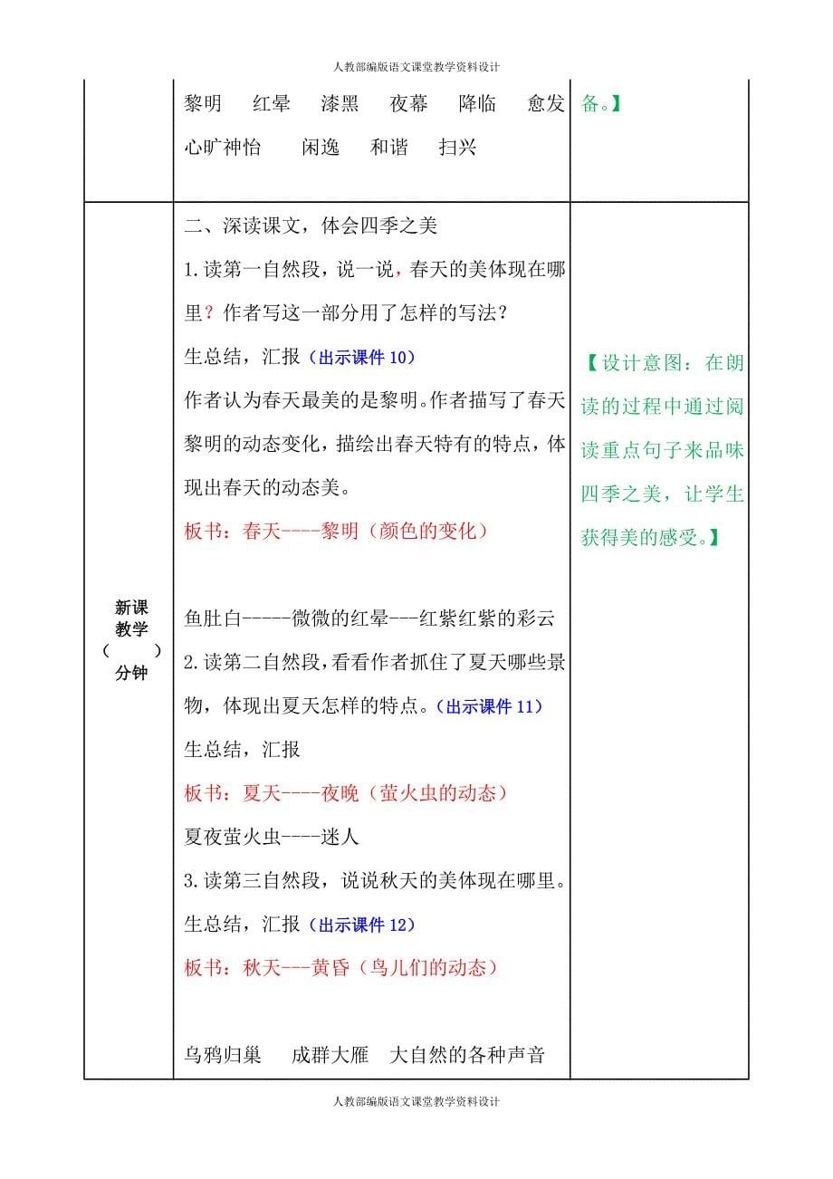 部编版五年级上册语文-22四季之美 教案_第5页