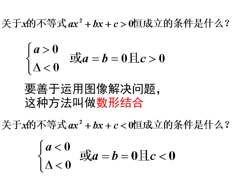 高中数学人教A版必修《一元二次不等式的恒成立问题》课件_第2页