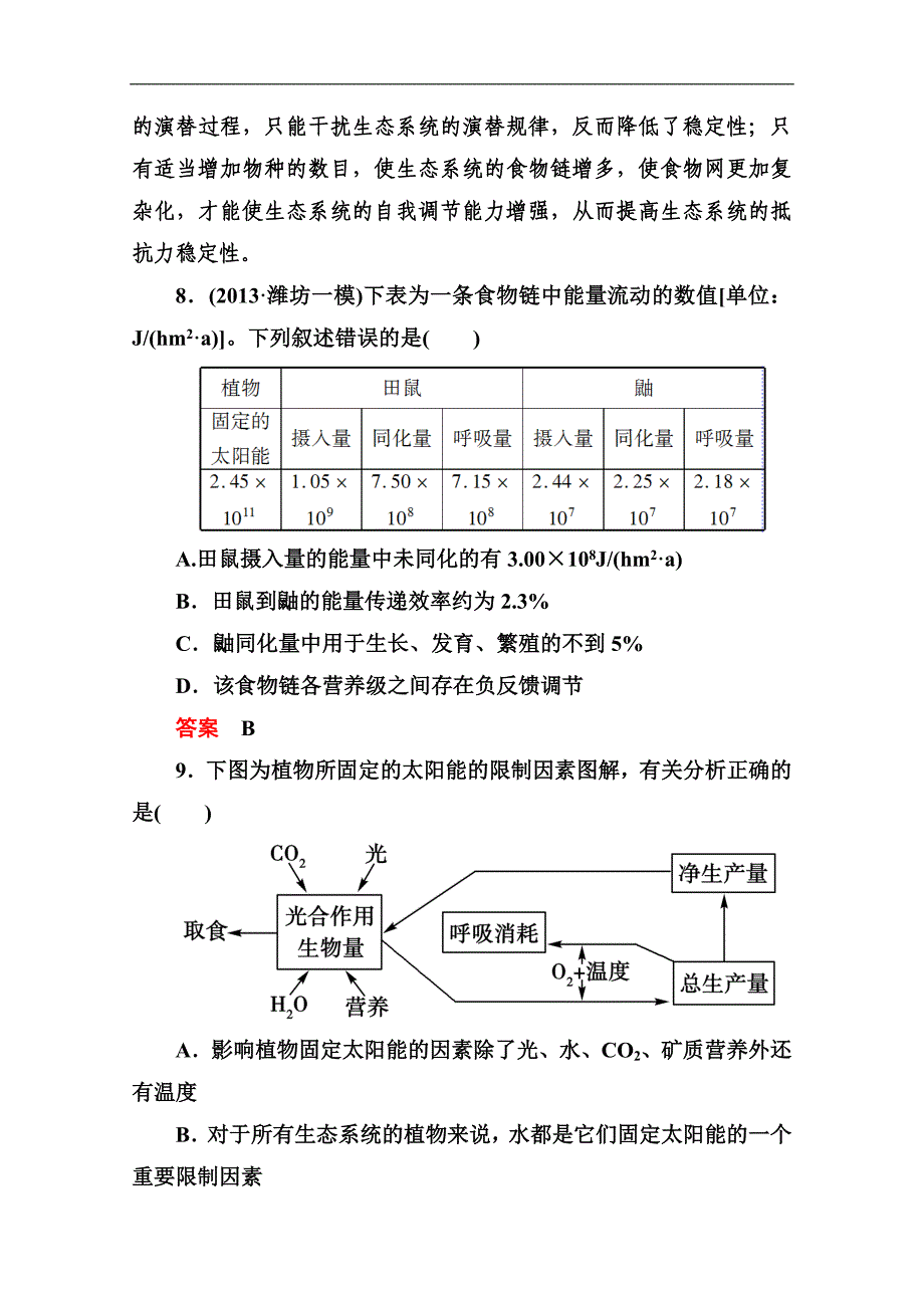 2014届高考生物课后强化作业：阶段性测试题八_第4页