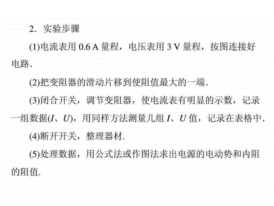 专题八 实验十测定电源的电动势和内阻课件_第3页