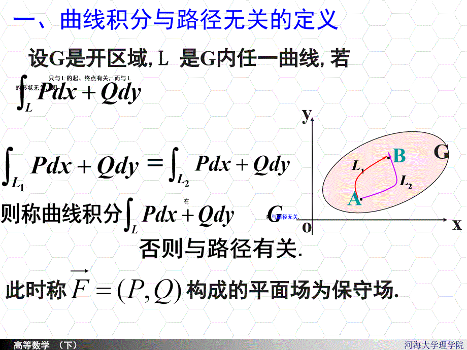 10-32曲线积分与路径无关的条件演示教学_第2页