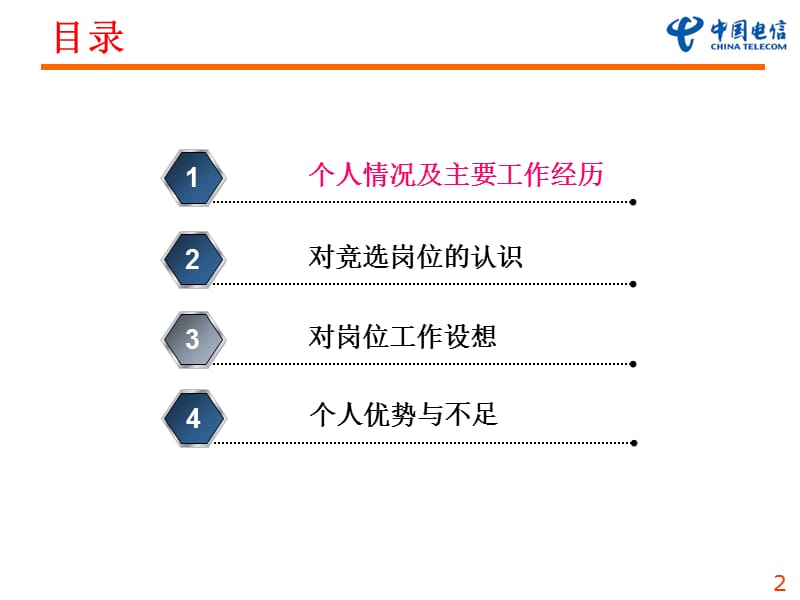 中国电信五级客户经理竞岗报告(修改版)课件_第2页