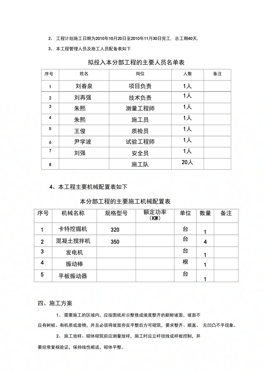 202X年浆砌拱形护坡施工方案(路堑边坡)_第3页