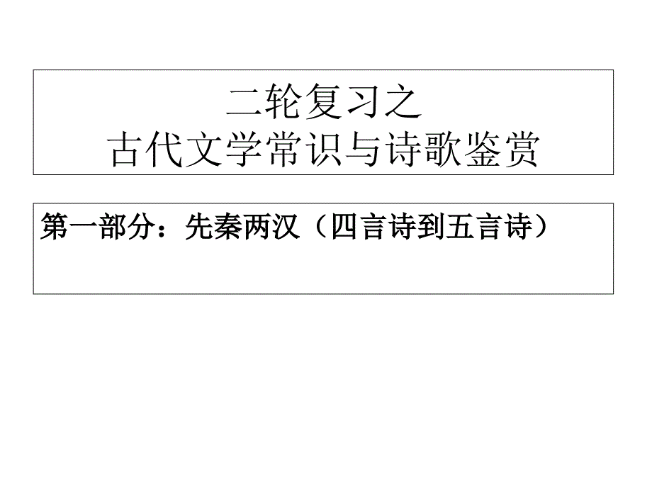 二轮复习之文学常识与诗歌鉴赏(一)课件_第1页