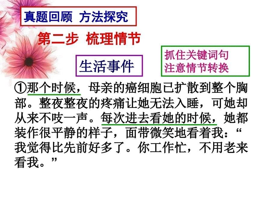 中考记叙文阅读复习――人物形象分析杨振彩课件_第5页