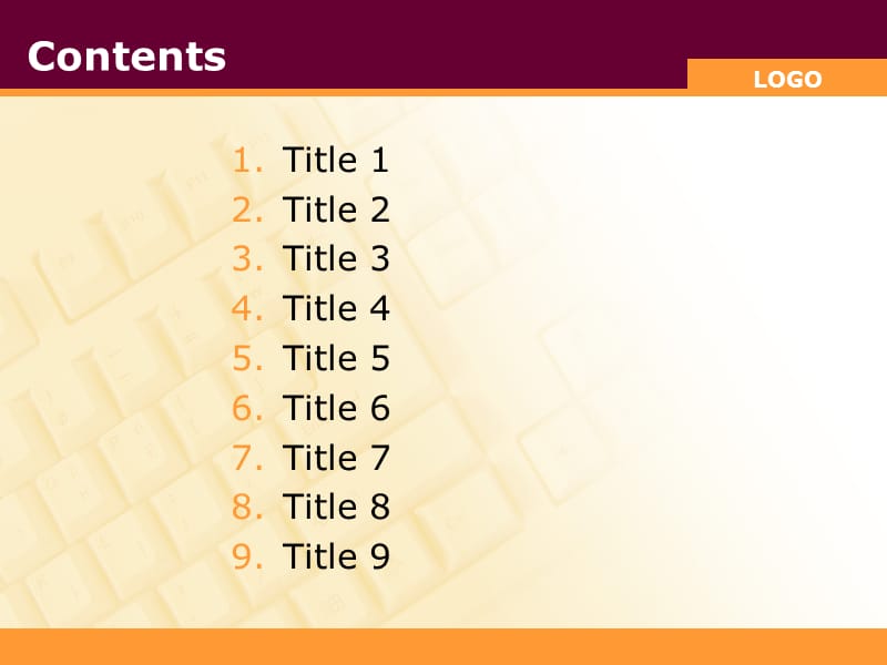 键盘标题黄紫色调背景模板培训教材_第2页