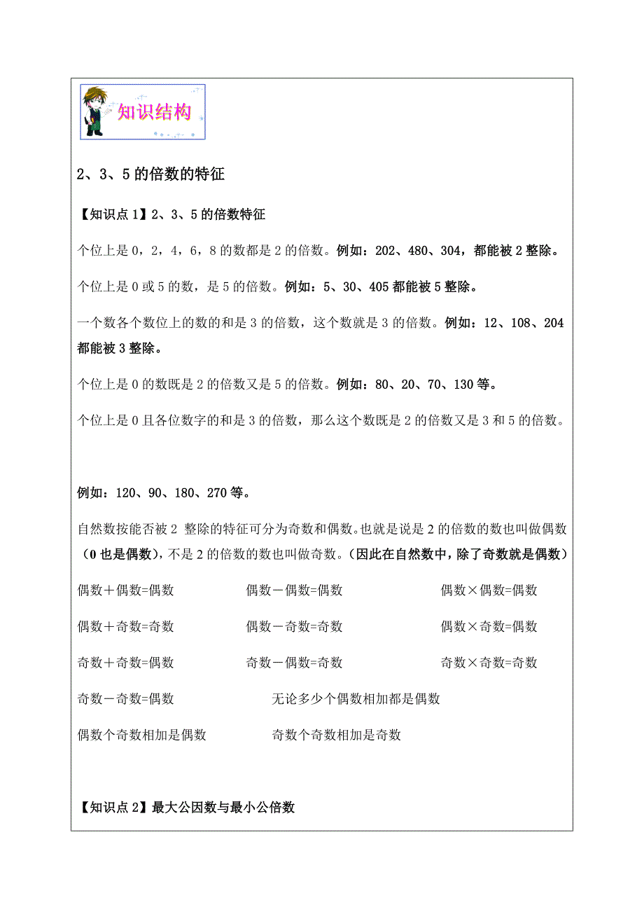 五年级数学下册学案 第三单元倍数和因数苏教版_第4页