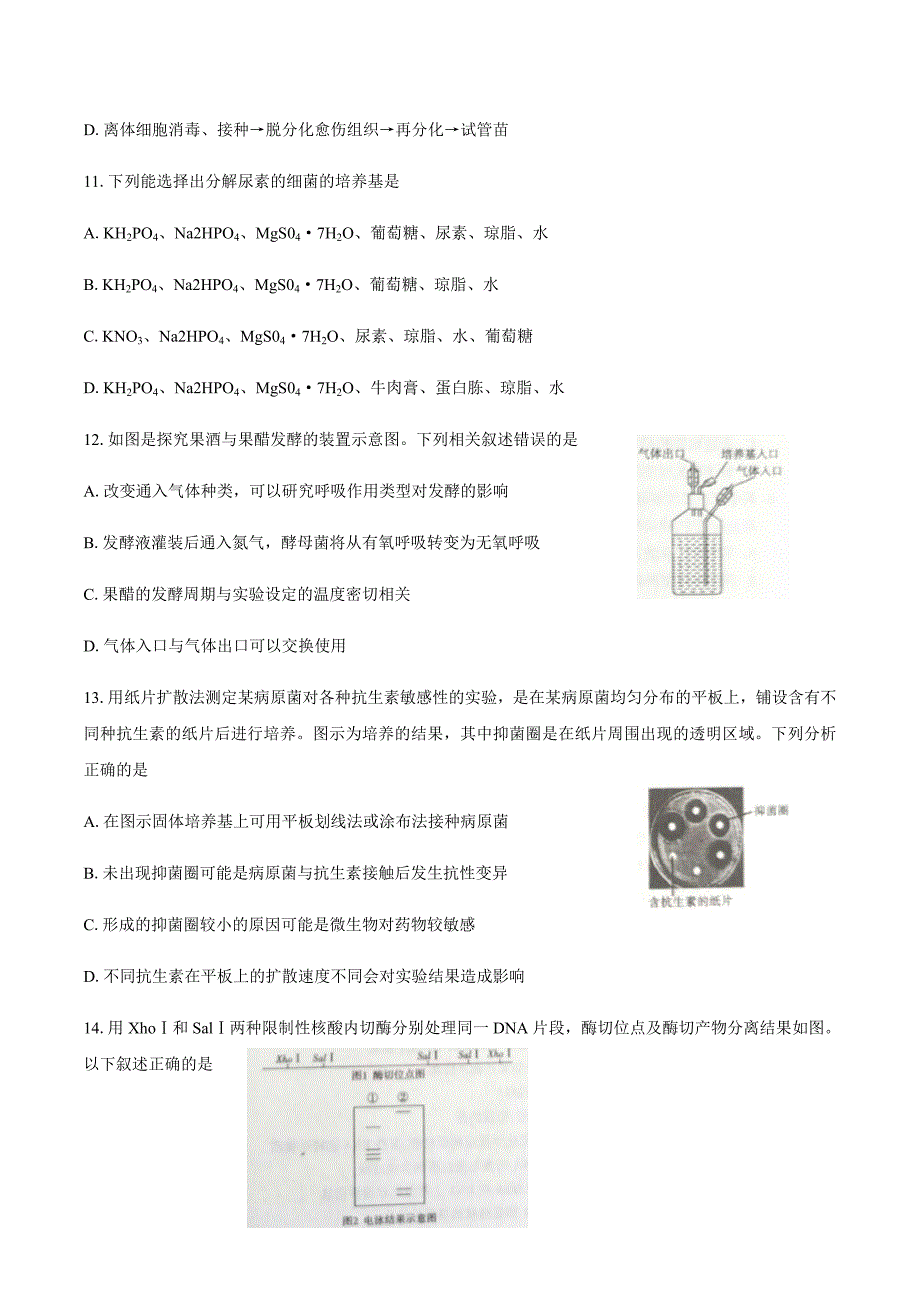 山东省平邑县、沂水县2019-2020学年高二下学期期中考试生物试题 Word版含答案_第4页