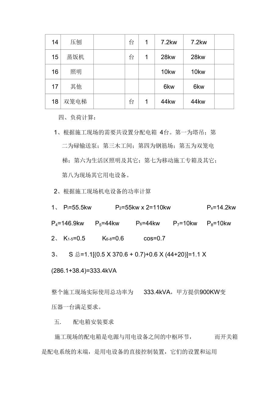 202X年齐银大厦现场临时用电施工方案_第4页