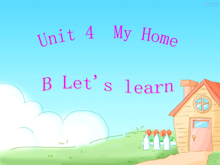四年级上册英语课件-Unit 4My home B Let's learn 人教PEP版(共22张PPT)_第1页