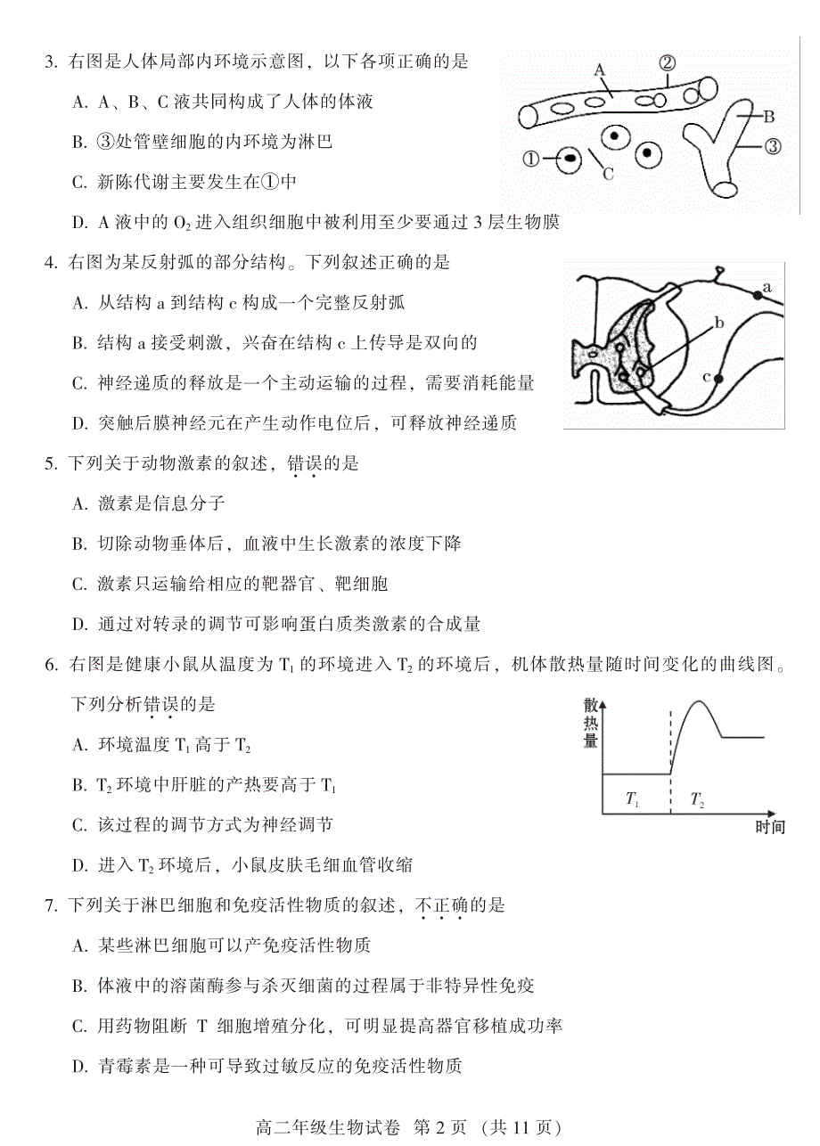 .archivetemp基础练习卷--高二期末考（生物）（2019）_第2页