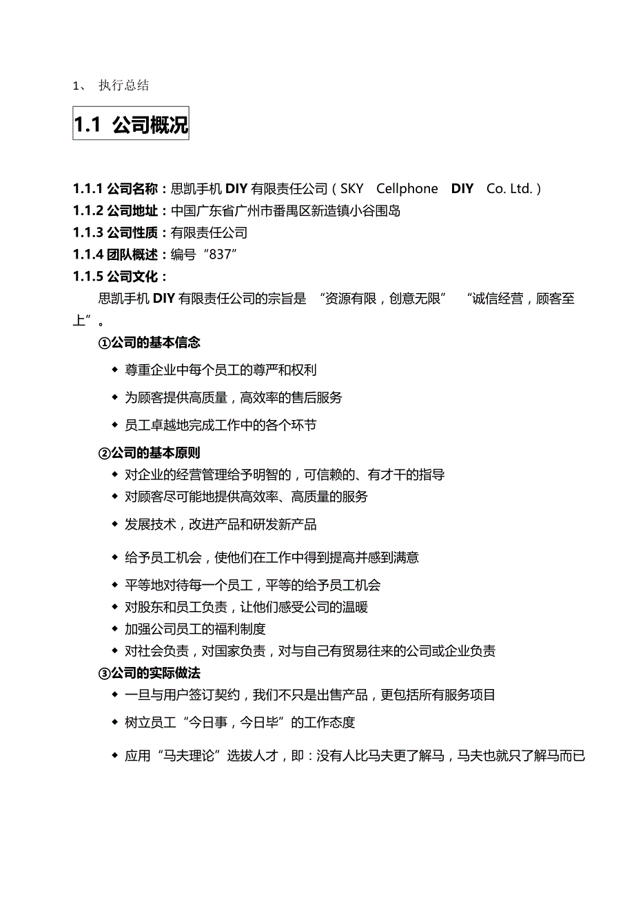 （商业计划书）思凯手机DIY有限责任公司创业计划书（优质）_第2页