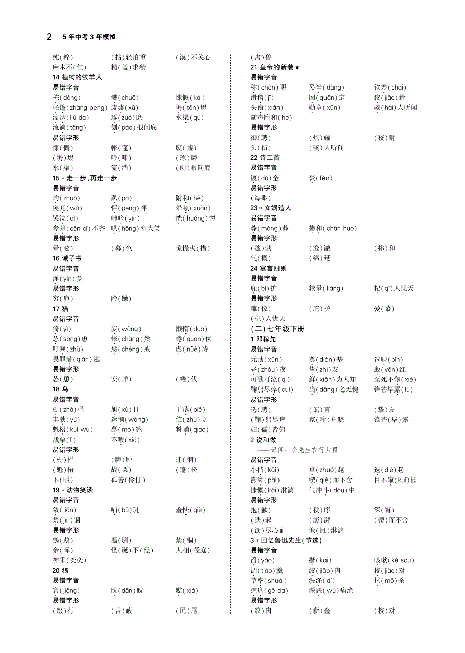 广西地区2019年中考语文第一部分基础知识积累与运用专题一字音字形讲解部分pdf20181023518.pdf_第2页