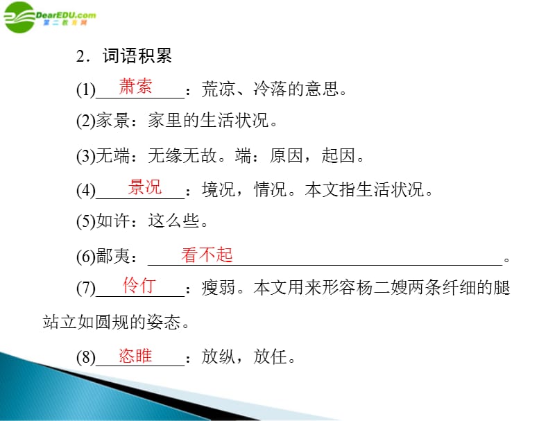 《极限突破》2011年九年级语文上册 第三单元 9 故乡配套课件 人教新课标版.ppt_第3页