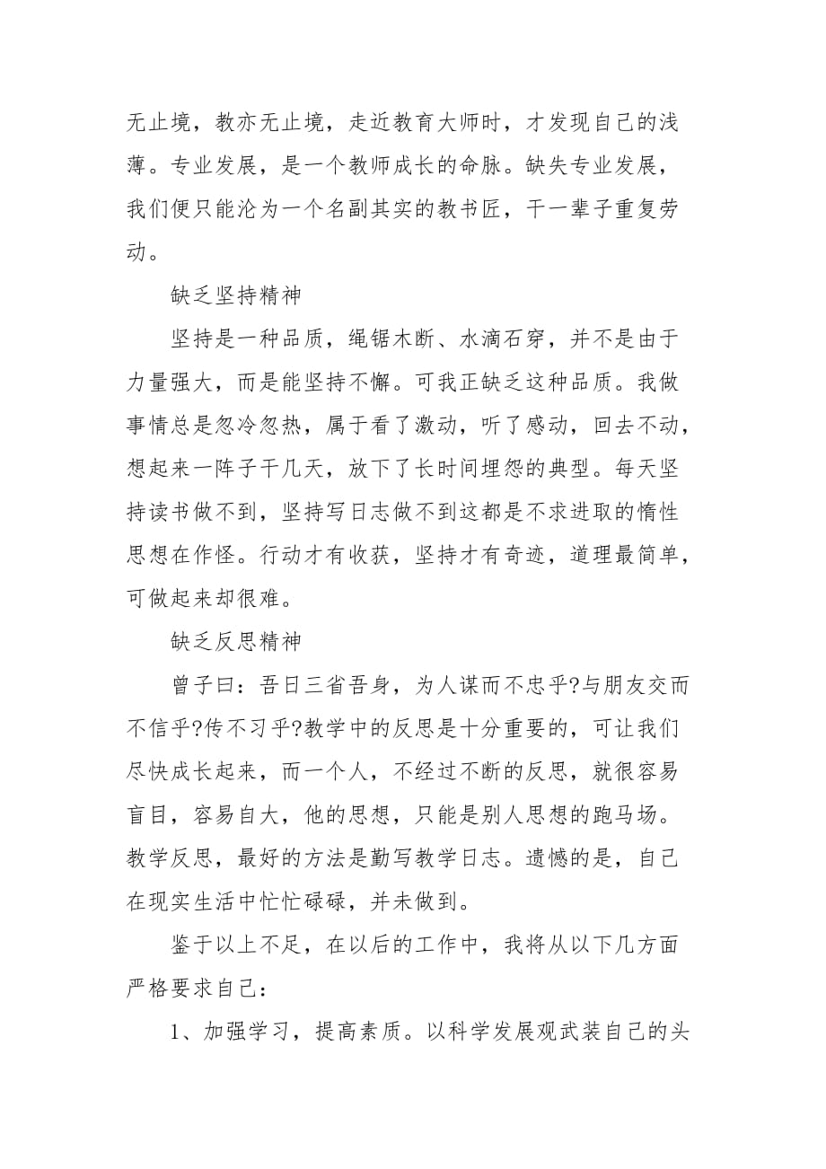 精编教师自查报告（一）_第2页