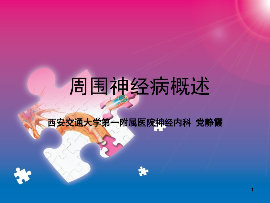 周围神经病概述PPT演示幻灯片_第1页