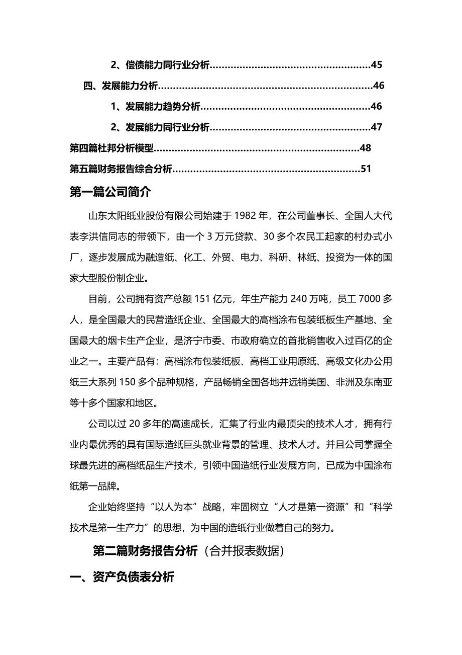 【财务分析】山东太阳纸业财务分析_第3页