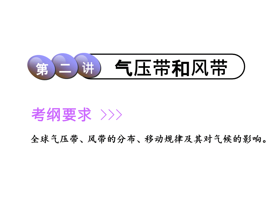 高三地理一轮复习课件第二章第二讲气压带和风带_第1页