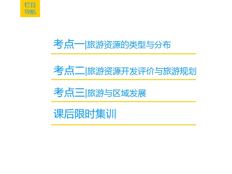 高三地理人教一轮复习课件选修3旅游地理_第2页