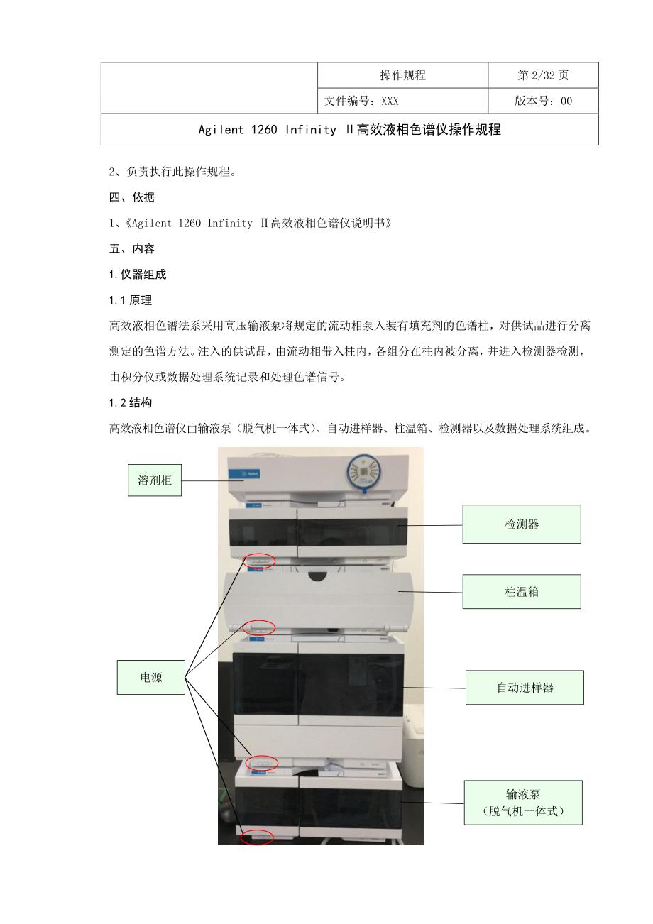 Agilent 1260 Infinity Ⅱ高效液相色谱仪操作规程_第2页