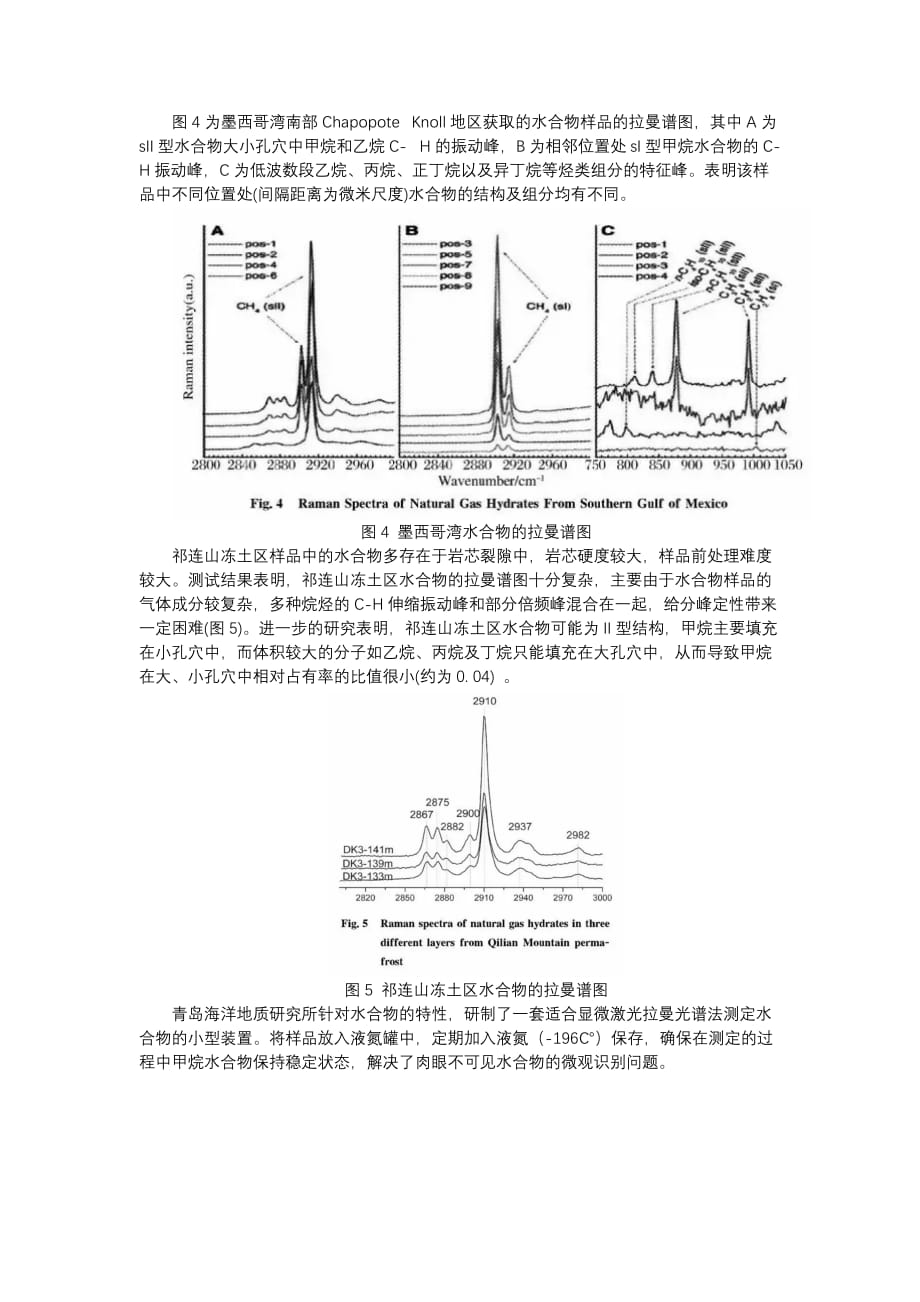 拉曼光谱在水合物领域的应用`_第4页