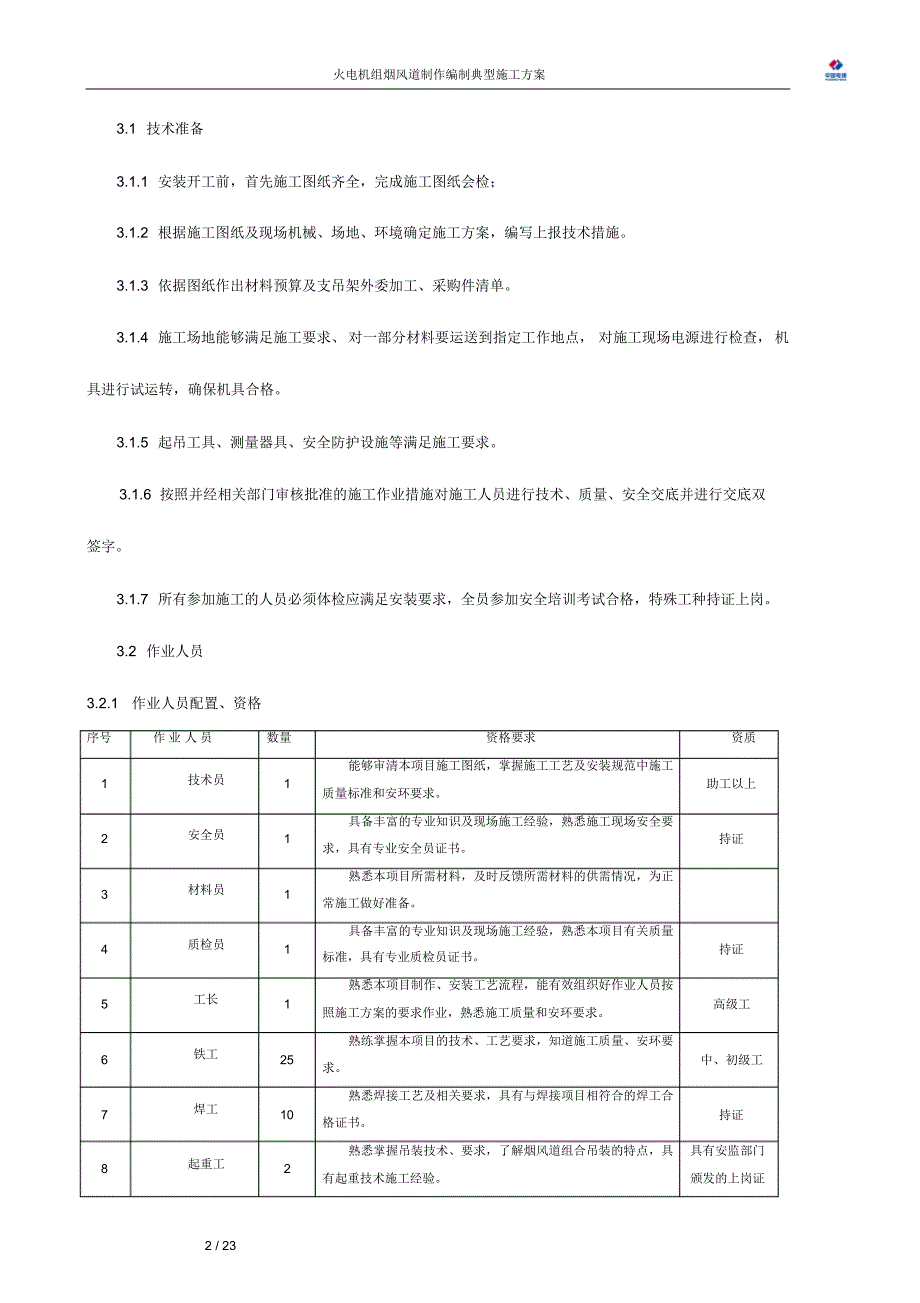 23-方案-烟风道制作安装施工方案_第4页