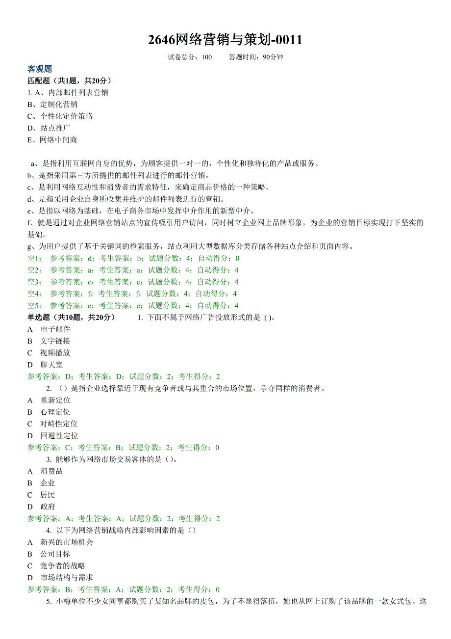 2646网络营销与策划_中央电大准确考试题+答案(全)_第1页