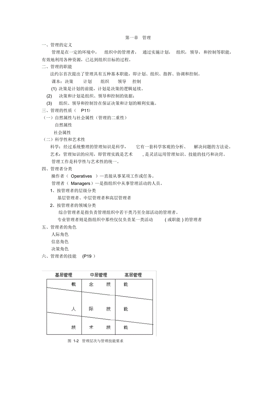 【精编】管理学笔记总结_第1页