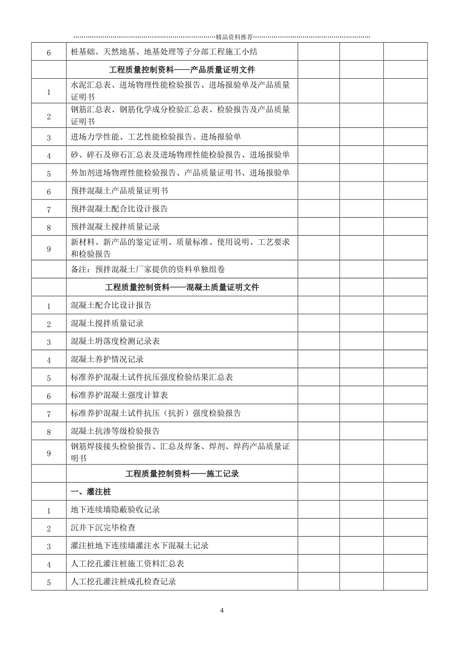 建筑工程施工技术资料目录(新)精编版_第4页