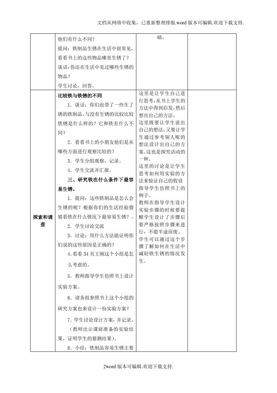 苏教版科学六上铁钉生锈了教案设计_第2页