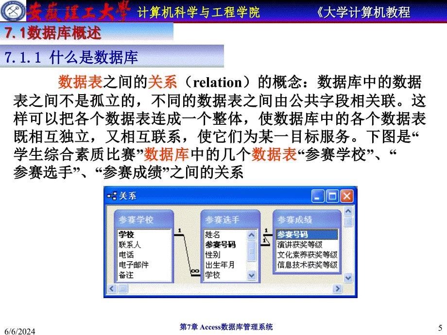 大学计算机教程-第7章_Access数据库管理系统课件_第5页