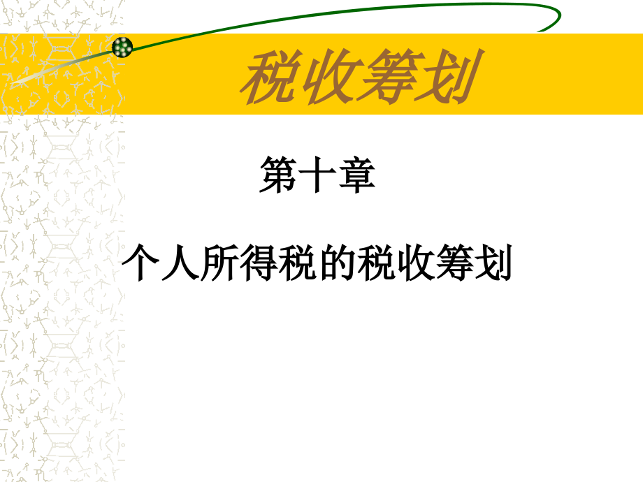 10第十章 个人所得税筹划资料教程_第1页