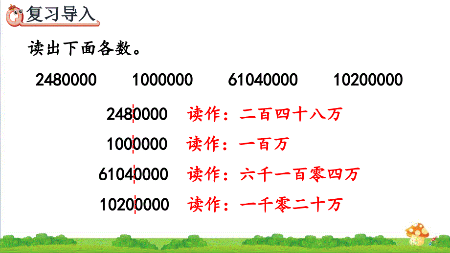 人教版四年级上学期数学1.6将整万数改写成用“万”作单位的数课件_第2页