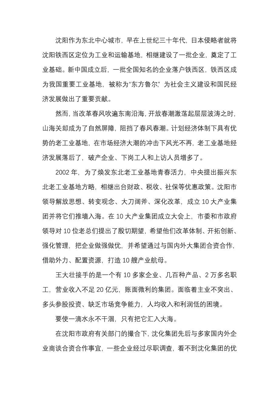 勇立潮头--王大壮带领沈阳化工集团快速发展的实践_第5页