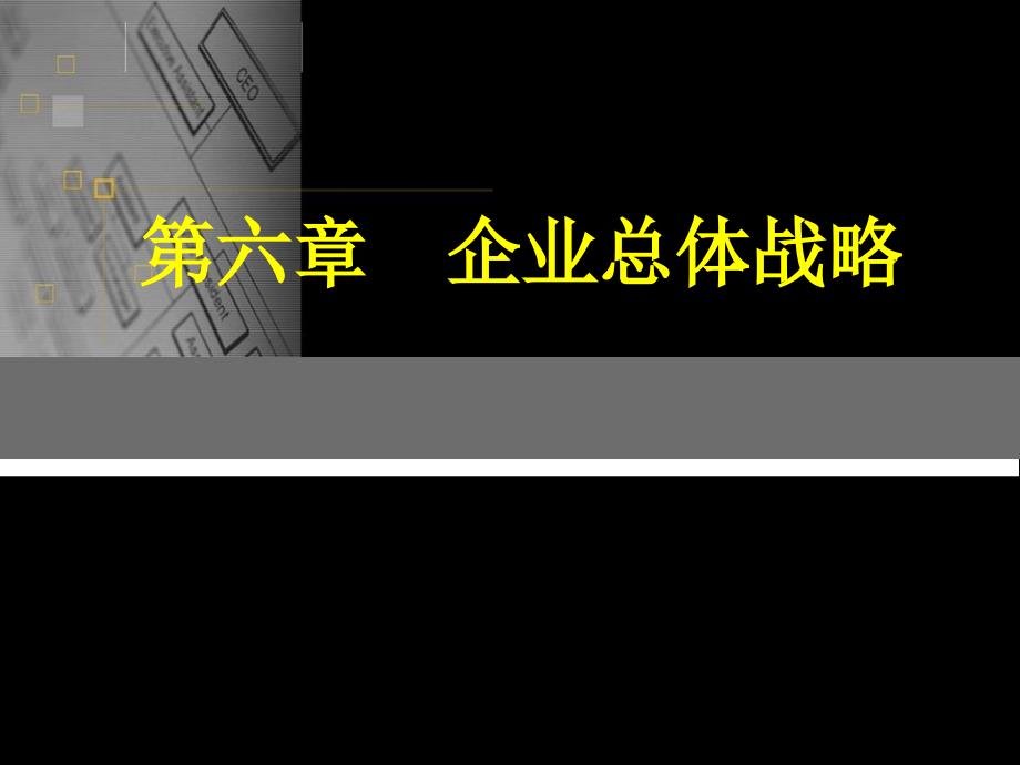 大学课件 战略管理 PPT第六章 企业总体战略_第1页