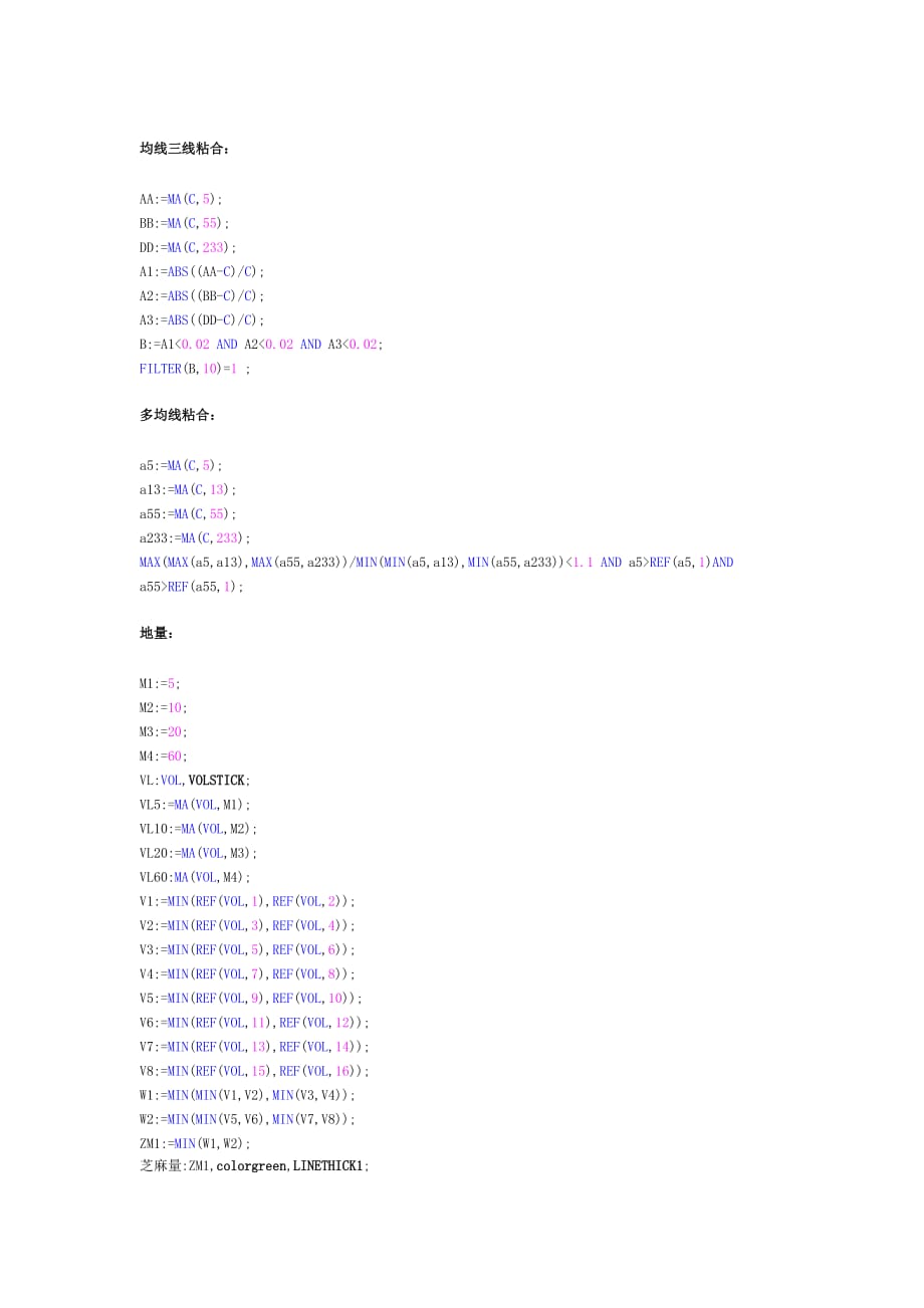 自编股票软件选股公式大全_第2页