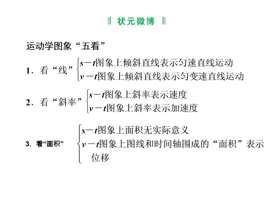 高考新课标物理一轮复习课件1.3运动的图象追及和相遇问题_第5页