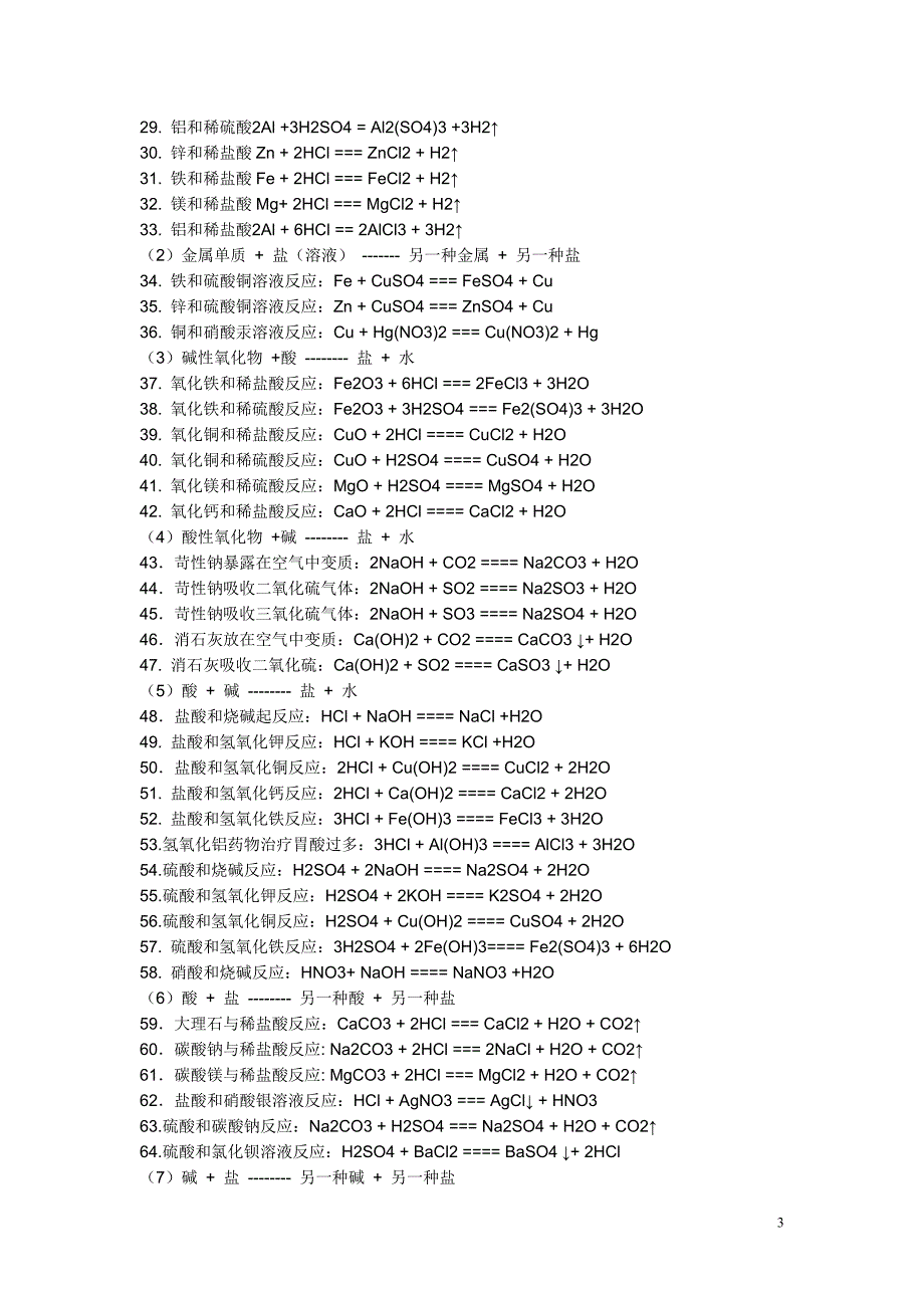 221编号初中化学方程式大全列表_第3页
