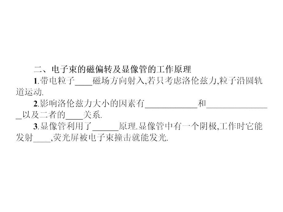 高中物理人教选修11课件第二章四磁场对运动电荷的作用_第5页