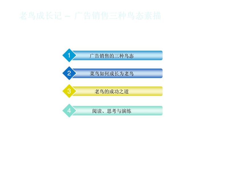 广告销售老鸟成长记ppt课件_第1页