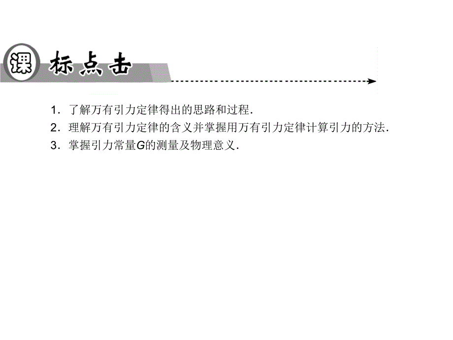 高中物理人教必修二同步辅导与检测课件6.3万有引力定律_第3页