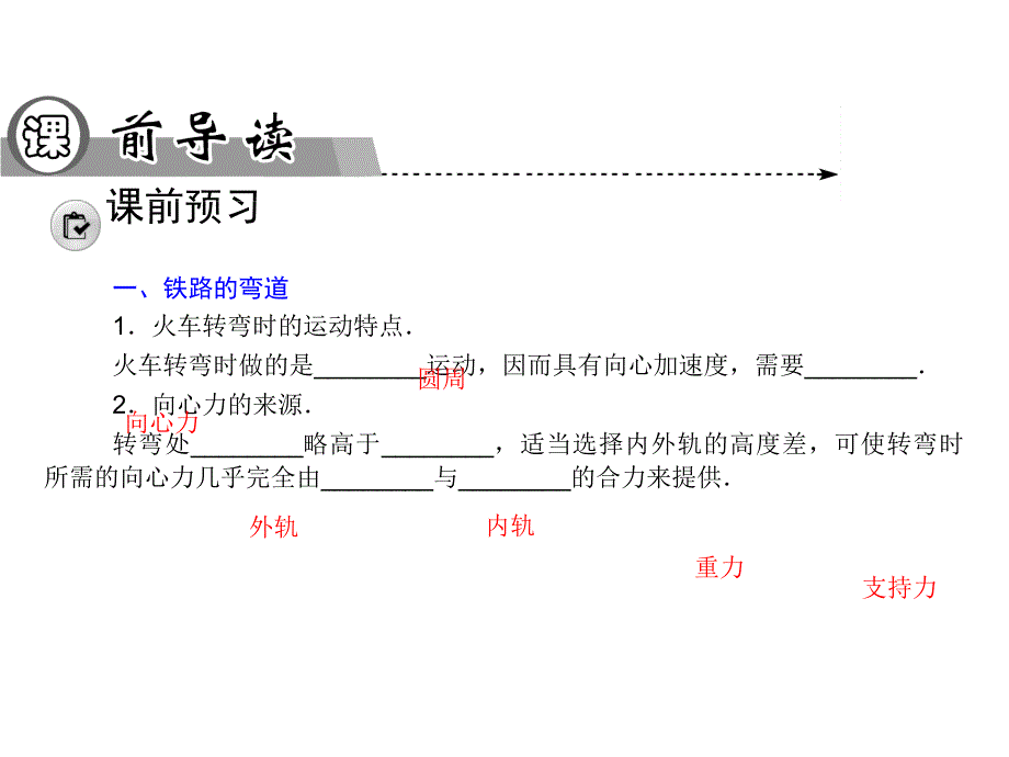 高中物理人教必修二同步辅导与检测课件5.7生活中的圆周运动_第4页