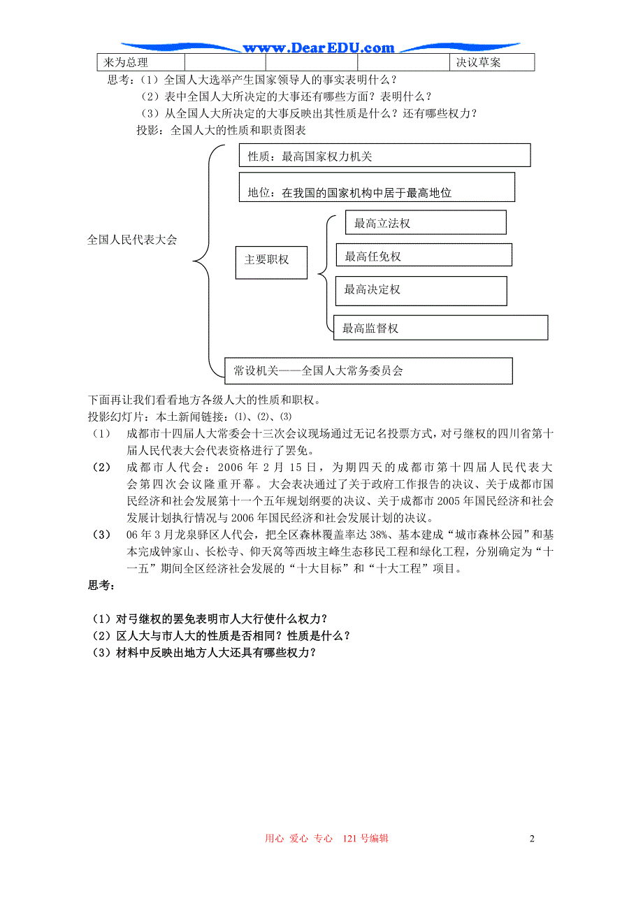 人民当家作主的政治制度成都八中九年级政治教案.doc_第2页