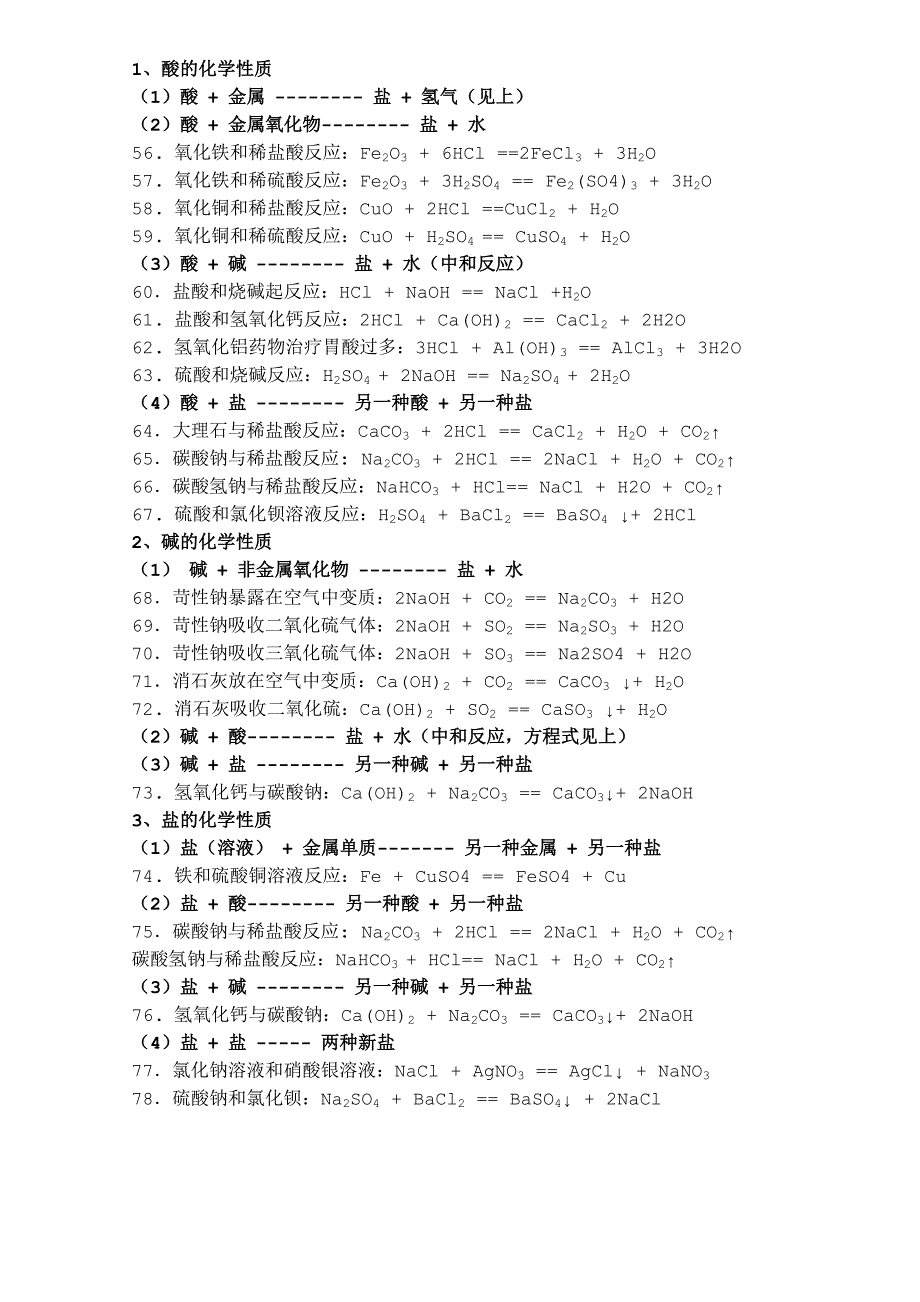 218编号初中化学方程式大全_第3页