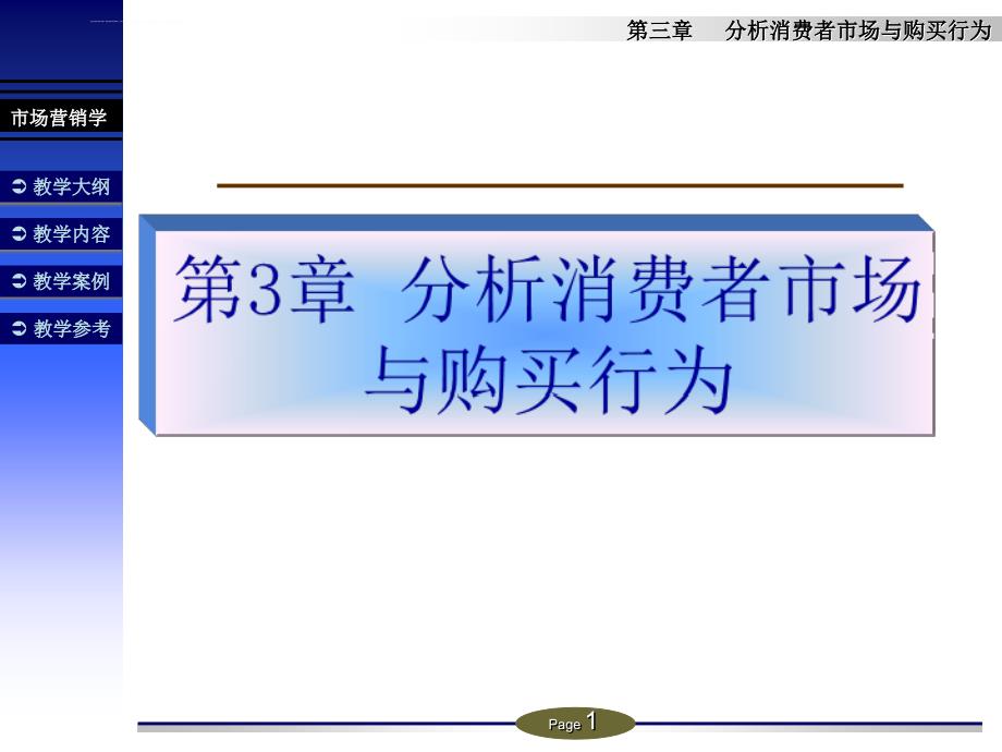 市场营销之分析消费者市场知识培训学习课件_第1页