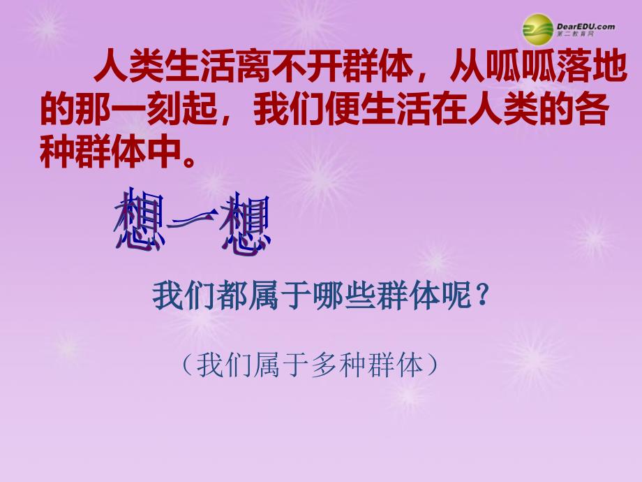 七年级政治上册 第二单元第四课第1框 我们属于多种群体课件 人民版.ppt_第4页