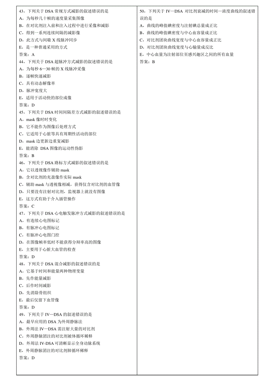 DSA技师上岗证模拟试题_第4页