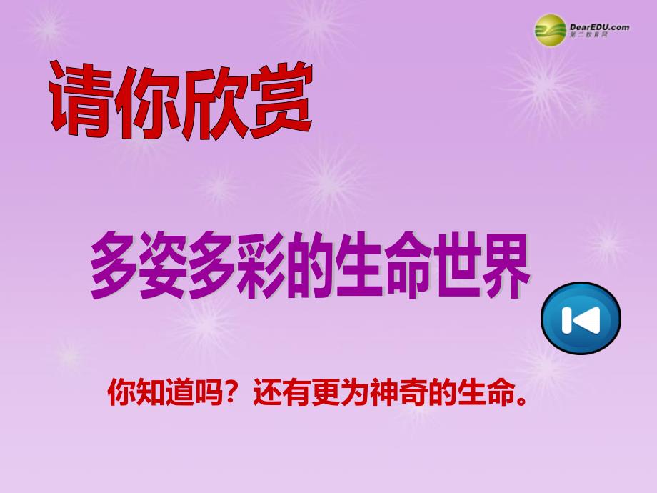 七年级政治上册 第三单元第一课第1框 神奇的生命世界课件 人民版.ppt_第3页